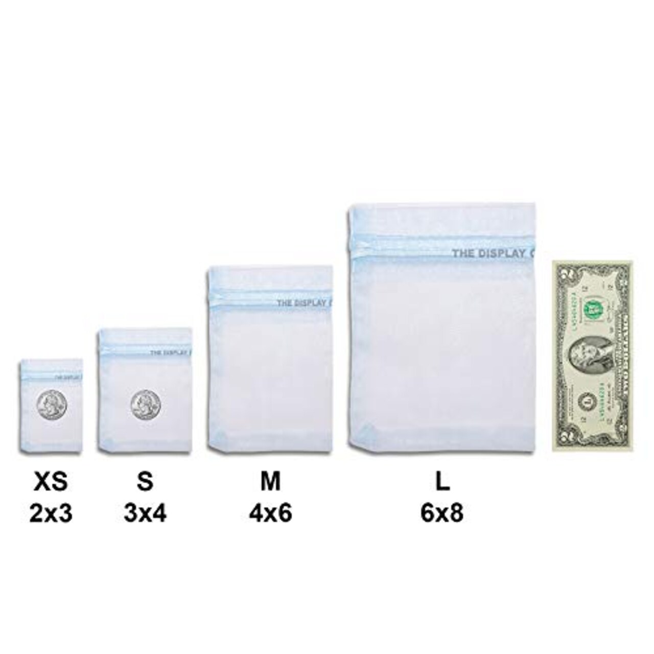 100 Pack 3x4 Blue Sheer Organza Gift Bags with Drawstring, Jewelry Candy Treat Wedding Party Favors Mesh Pouch